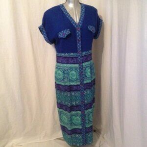 John Roberts Button down Maxi Dress 16